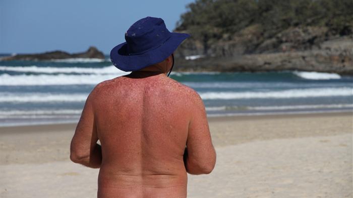 Naked family beach pic