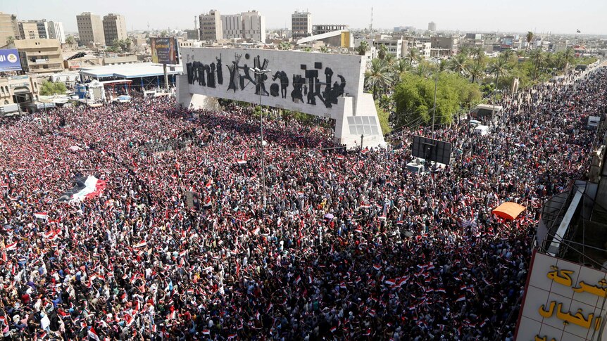 Protest against corruption at Tahrir Square in Baghdad