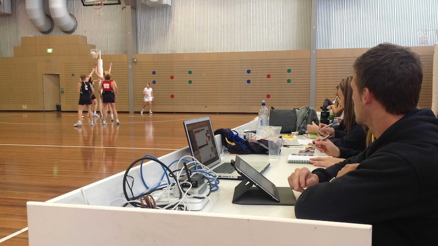 Mini satellite tracking system to measure the workload of netball players.