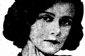 An old newspaper clipping with a black and white picture of Jean Morris  looking at the camera with a blank expression