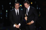 Kirk Baxter and Angus Wall accept the Oscar for Best Film Editing