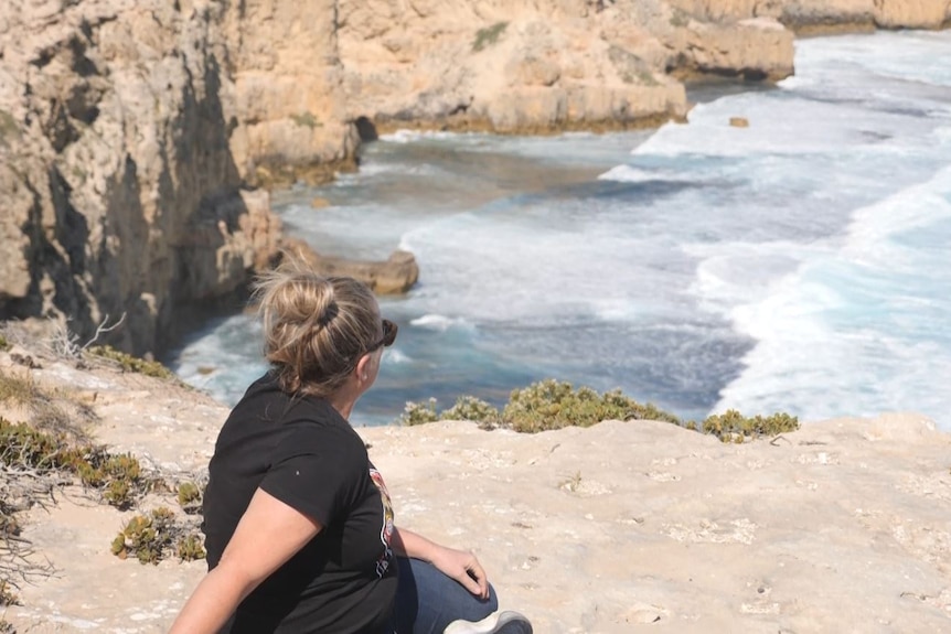 Dani at cliffs