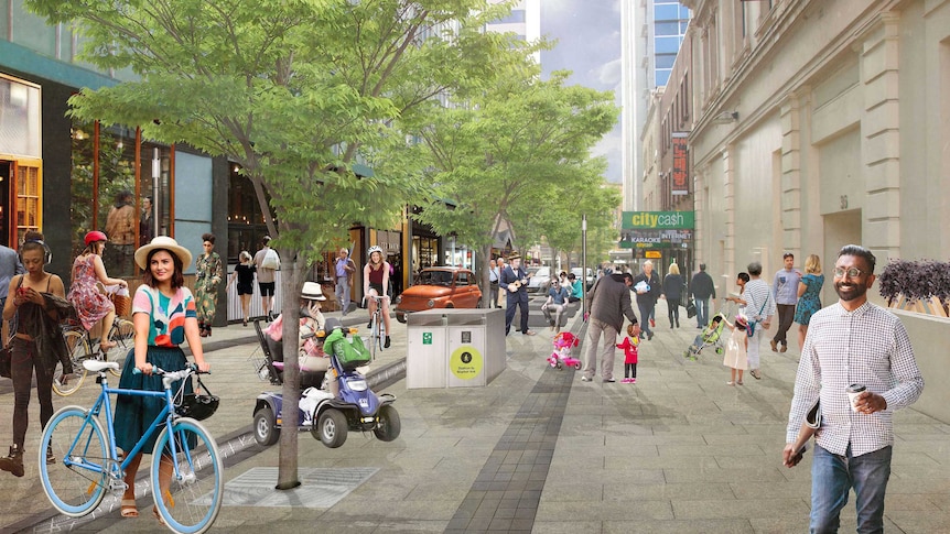 An artists impression of Bank Street