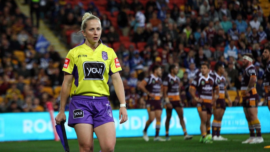 Belinda Sleeman on the field during a game.