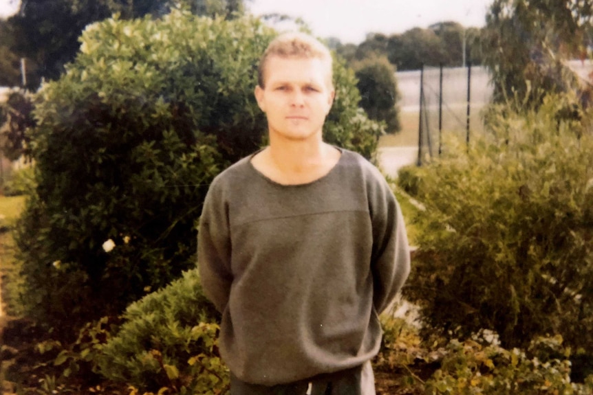 A photo from the late 1990s of Craig Camblin inside the grounds of Loddon Prison.
