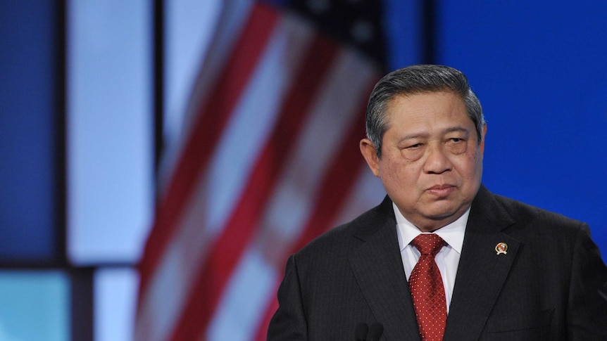 Outgoing Indonesian President Susilo Bambang Yudhoyono