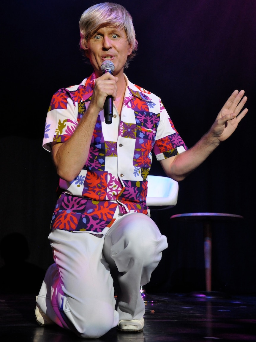 Mark Trevorrow performs as Bob Downe.