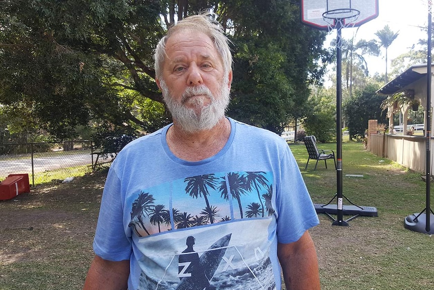 Mervyn Graveson, cousin of the man allegedly set on fire at a house at Alexandra Hills.