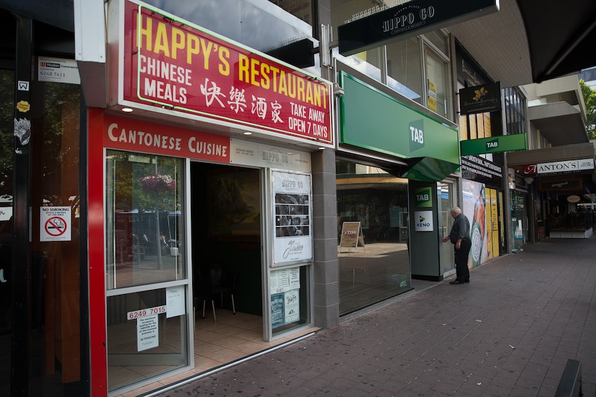 The exterior of Happy's Chinese restaurant in Canberra