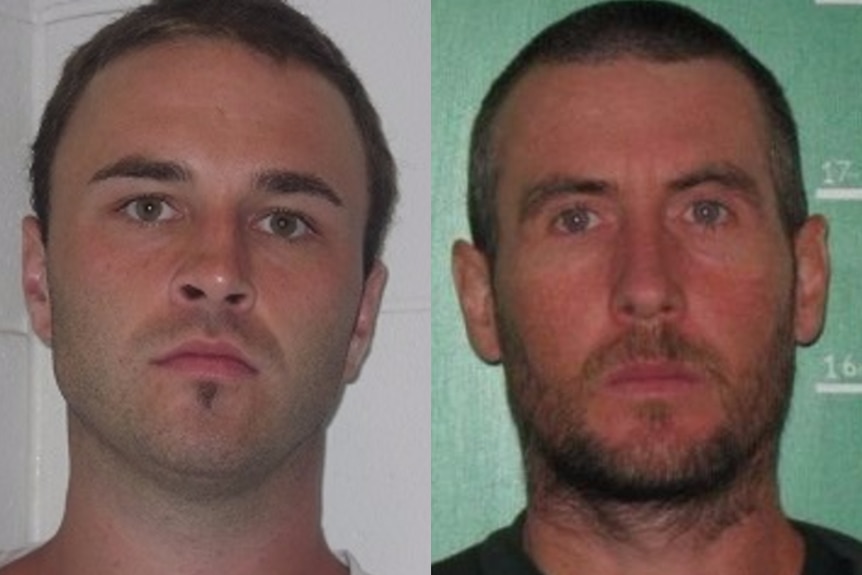 Police  images of two men who escaped from a medium security prison in Beechworth.