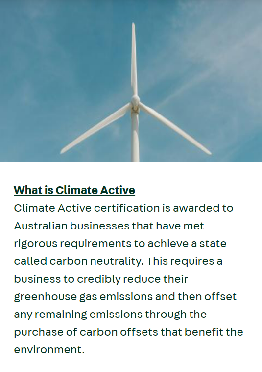 Screenshot from Climate Active page.