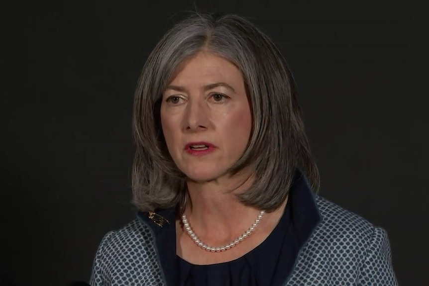 A woman with grey hair