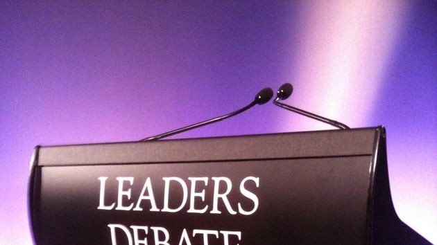 Leaders debate lectern at National Press Club of Australia