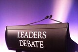Leaders debate lectern at National Press Club of Australia