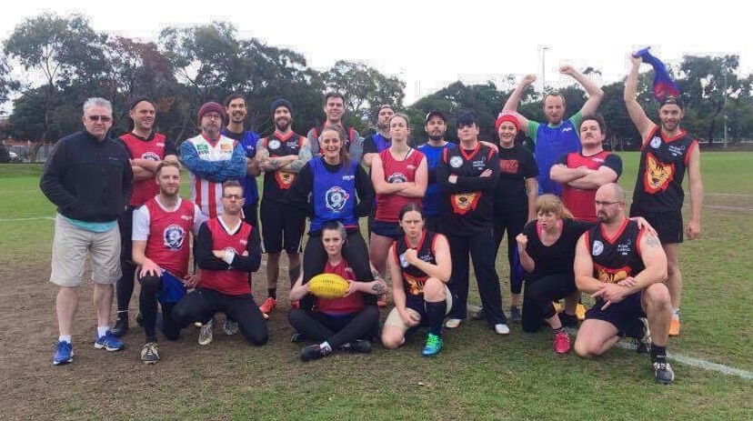 The team of players in the Reclink Community Cup.