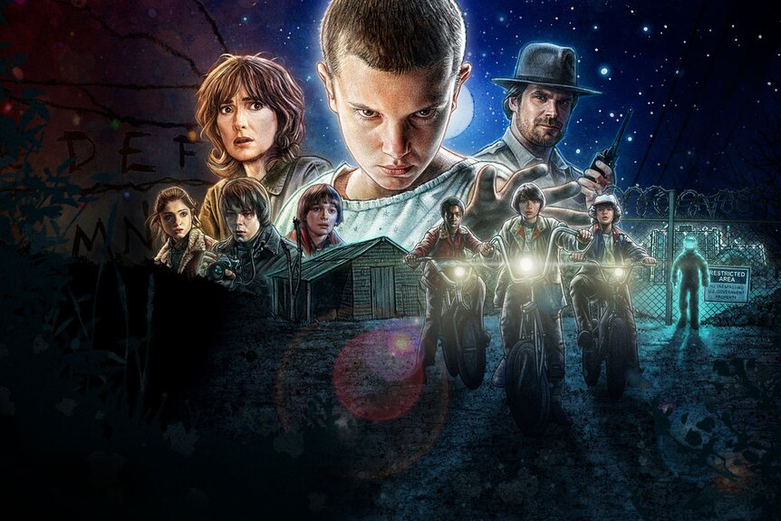 A poster image for Stranger Things, 2016
