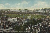 A postcard of the National Exhibition at the Brisbane Show Grounds. Undated.