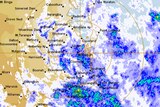 Radar image of storm