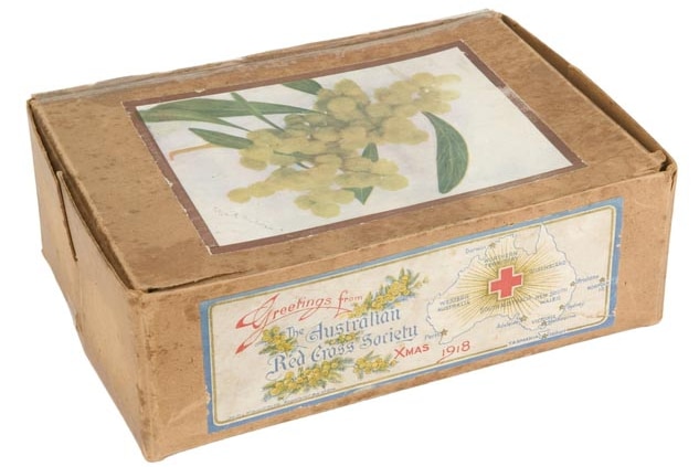 Australian Red Cross Christmas box 1918 for Private J P Kelly, 24 Battalion, AIF