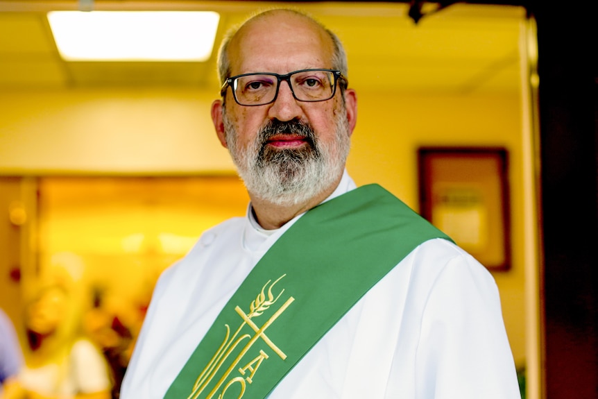 A man in church vestments.