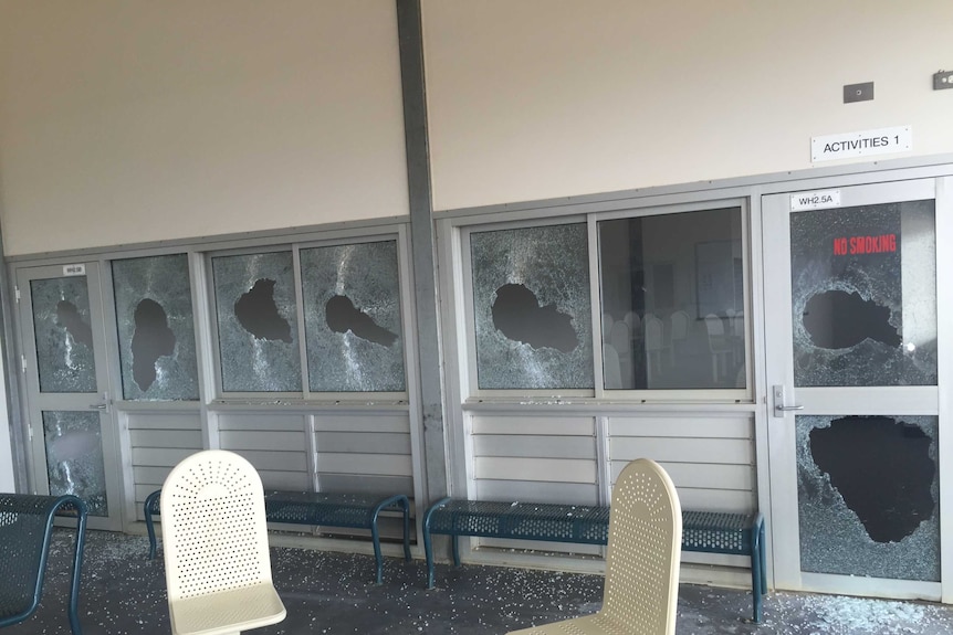 Christmas Island detention centre damage