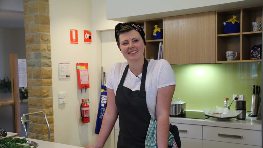 Lily Trewartha in the kitchen