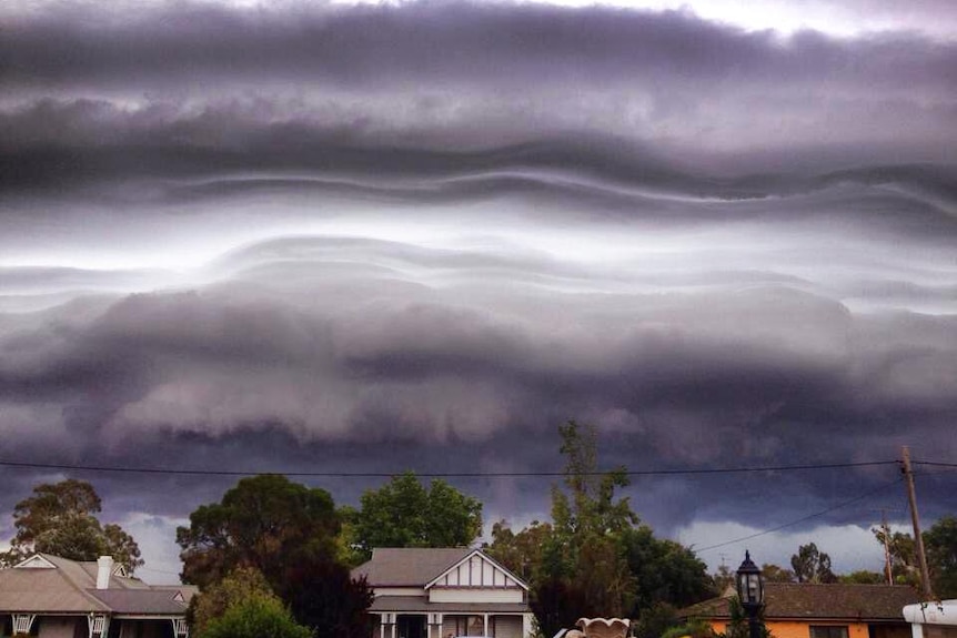 Storm clouds over Lockhart on January 9, 2015.