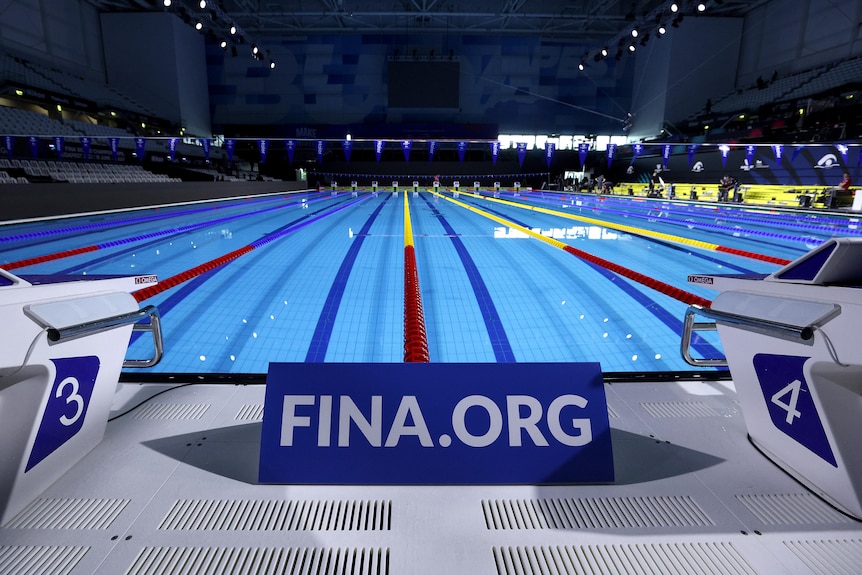 General view of Duna Arena ahead of the Budapest 2022 FINA World Championships.