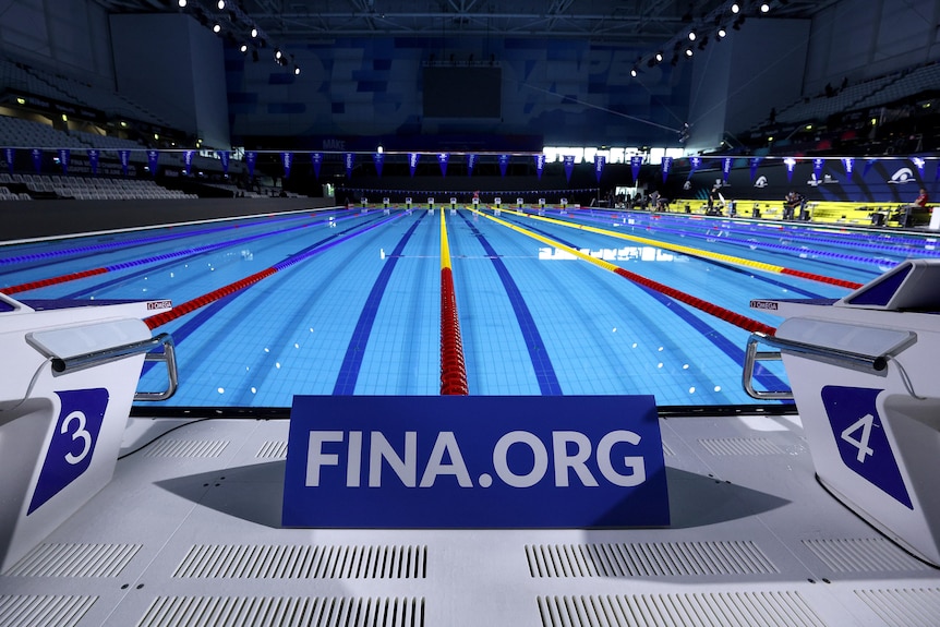 General view of the Duna Arena ahead of the 2022 FINA World Championships in Budapest.