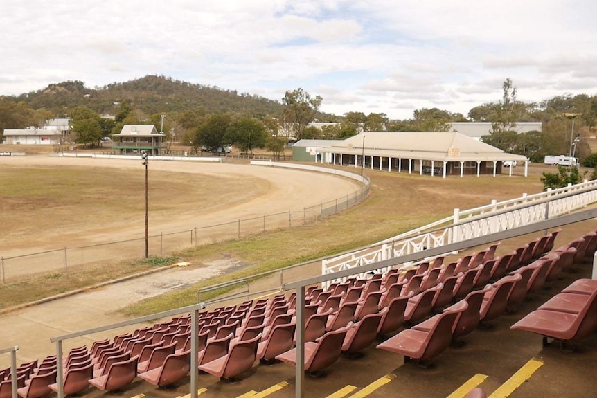 Empty Toowoomba showgrounds on Queensland's Darling Downs.