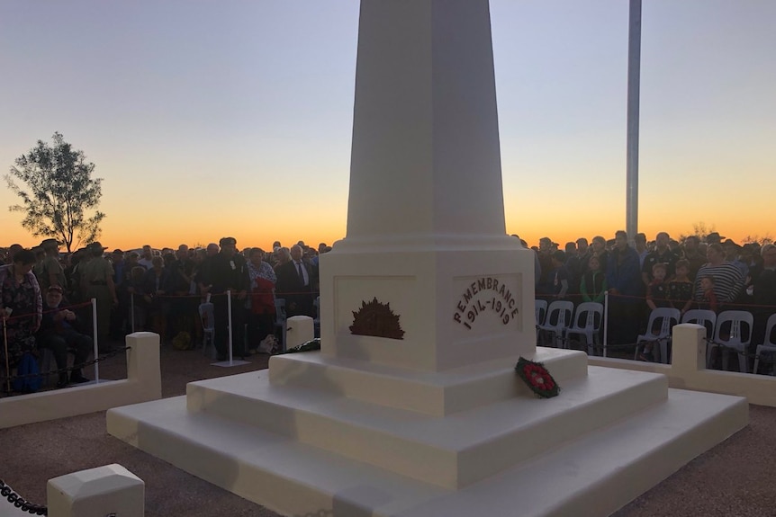 The dawn service ceremony in Alice Springs