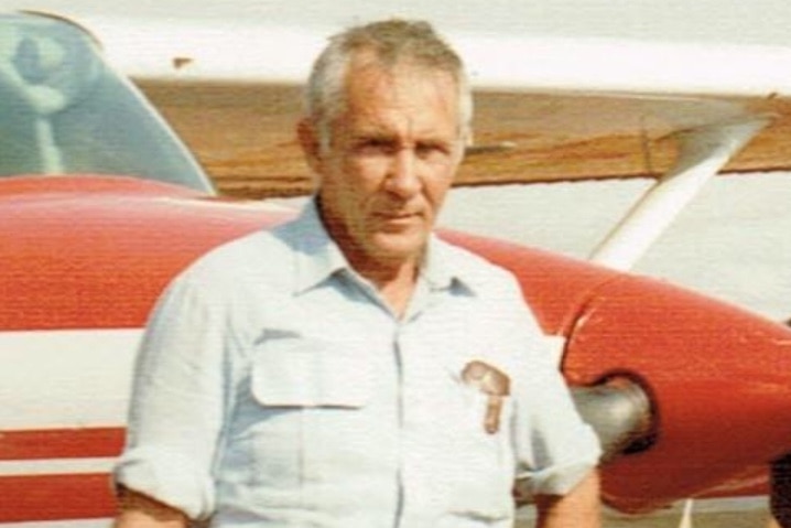 Peter Sherwin at Mungabroom Station in the 1980s