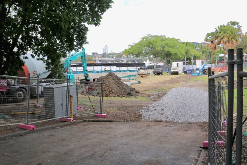 A construction site at South Bank in Brisbane