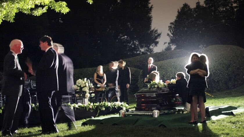 Band of brothers: Senator Kennedy was buried at Arlington near his brothers Robert and John.