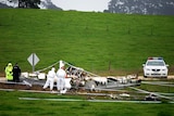 Wreckage of Angel Flight plane crash near Mt Gambier, June 2017