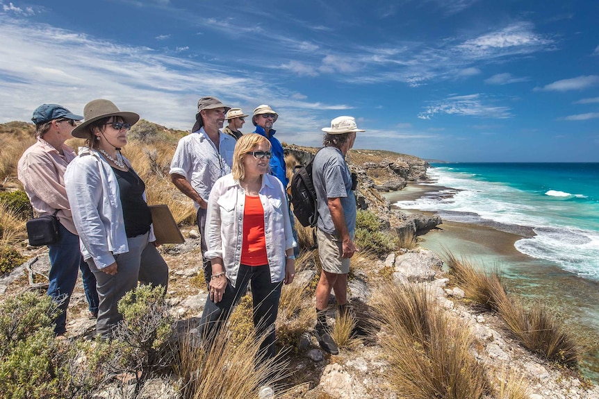 Hazel Wainwright and concerned people on Kangaroo Island