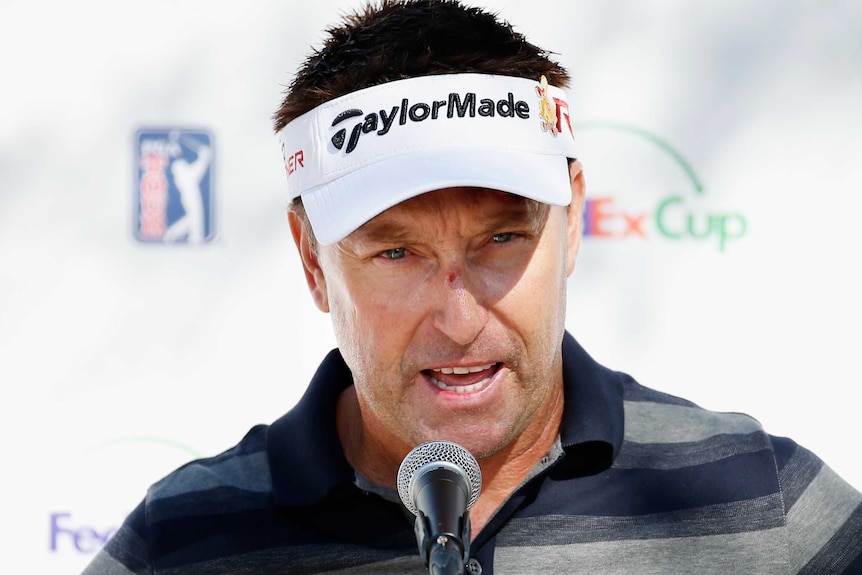 Robert Allenby at press conference