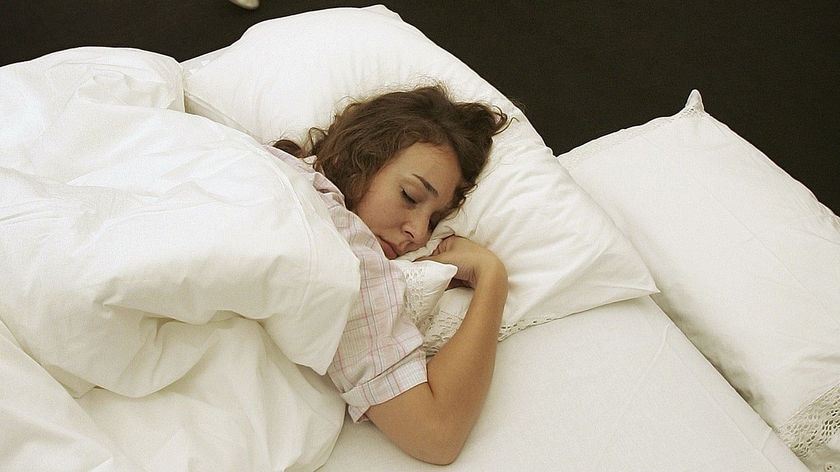An artwork entitled 'This is Holly', October 12, 2006 in London. Researchers studied nearly 10,000 UK adults and found that people who routinely get too little or too much sleep may die sooner than those who get the standard eight hours each night.