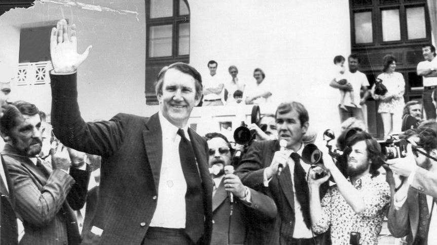 Malcolm Fraser, Prime Minister of Australia from 1975-1983, arrives at Parliament House on 15 December 1975.