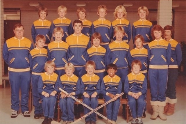 Junior ice hockey squad in Canberra 1984.