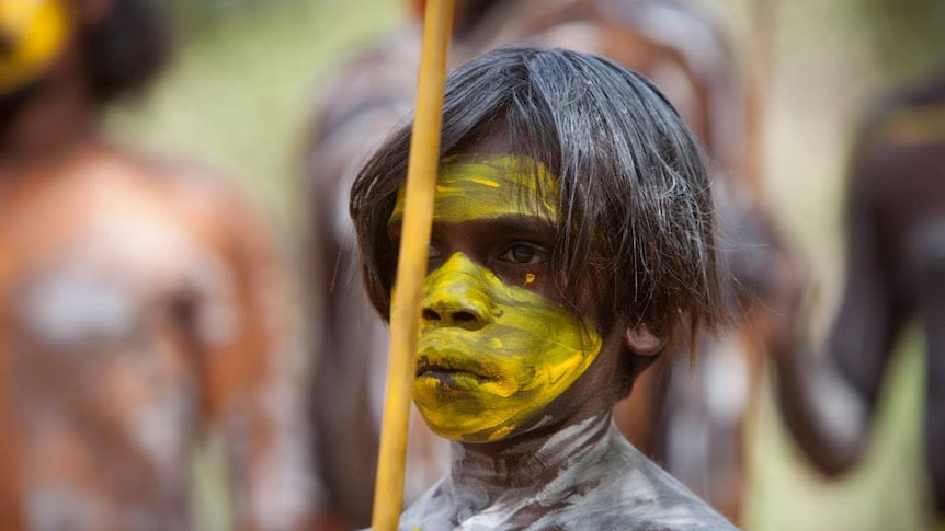 Gumatj boy at the official opening of the Garma Knowledge Centre