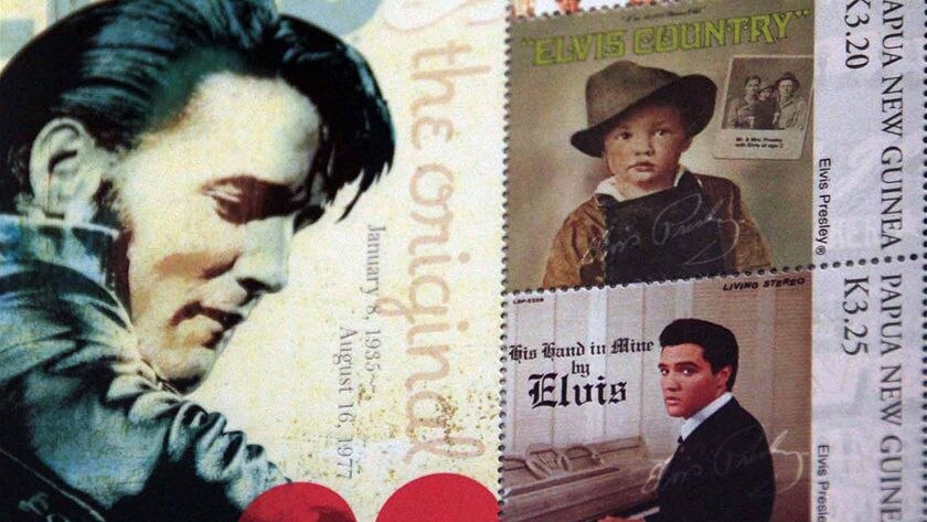 Elvis Presley on a stamp