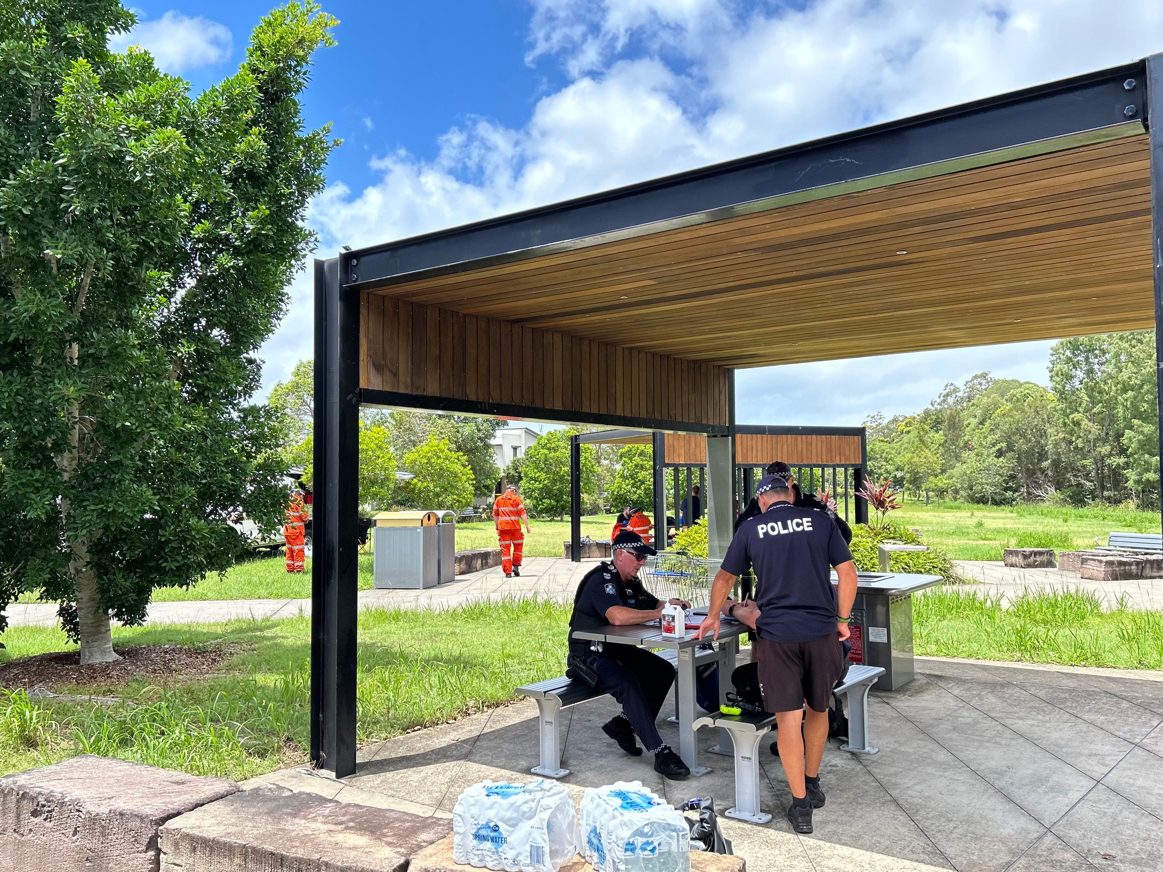 Emergency crews in Anchorage Drive Park