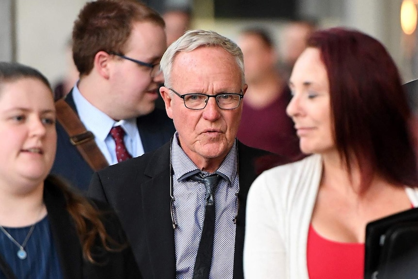 Graham Morant  leaving the Supreme Court in Brisbane.