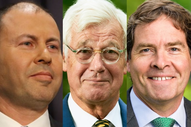 Image showing from left to right Josh Frydenberg, Julian Burnside and Oliver Yates.