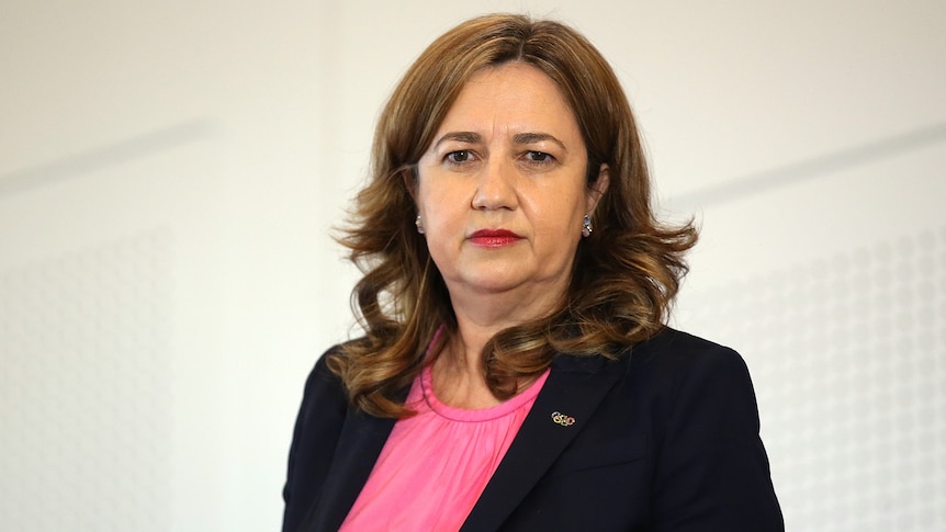 Annastacia Palaszczuk speaks at a press conference in Brisbane.