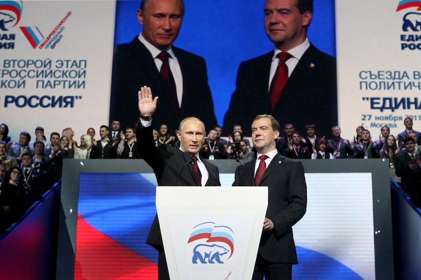 Vladimir Putin accepts presidential nomination at a Congress of United Russia party in Moscow.