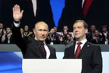 Vladimir Putin accepts presidential nomination at a Congress of United Russia party in Moscow.