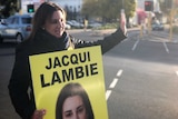 Jacqui Lambie campaigning.