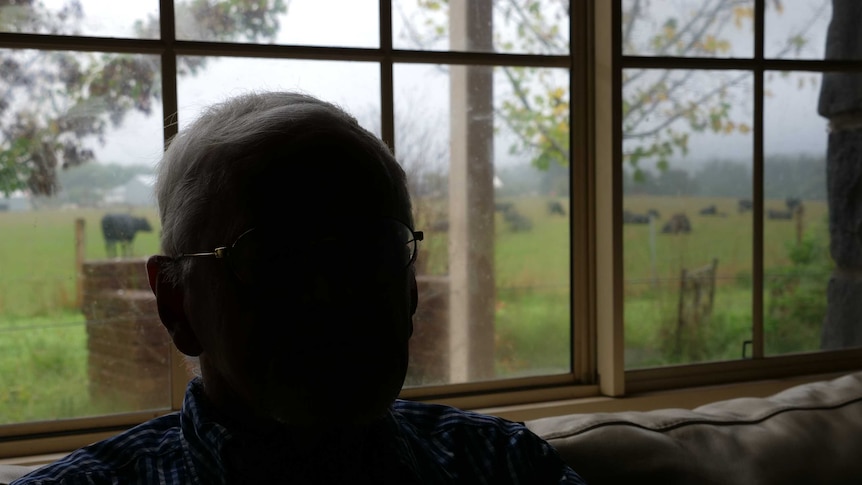 Silhouetted image of abuse survivor 'frank'